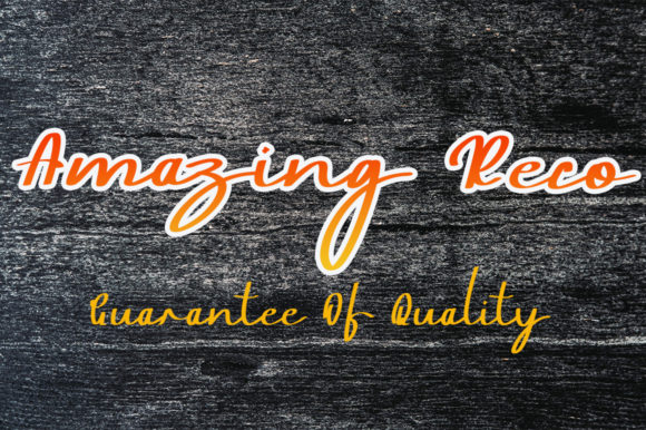 Amazing Reco: The Elegant Script Font for Handmade Labels and Invitations