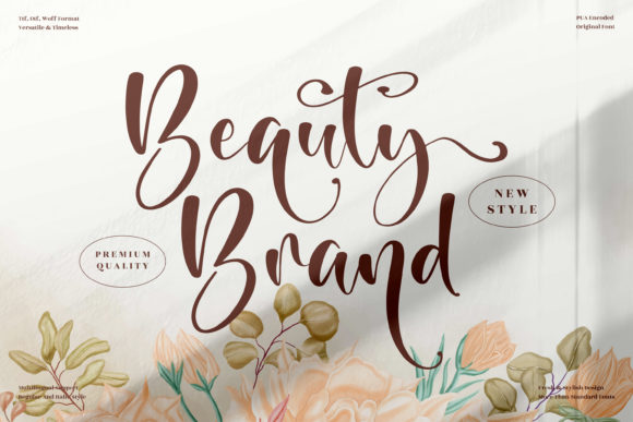 Beauty Brand: A Handwritten Typeface for Polished Digital Layouts