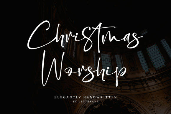 Christmas Worship: A Handwritten Typeface for Cozy Brand Identity