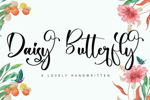 Daisy Butterfly: A Romantic Script Typeface for Handmade Brands