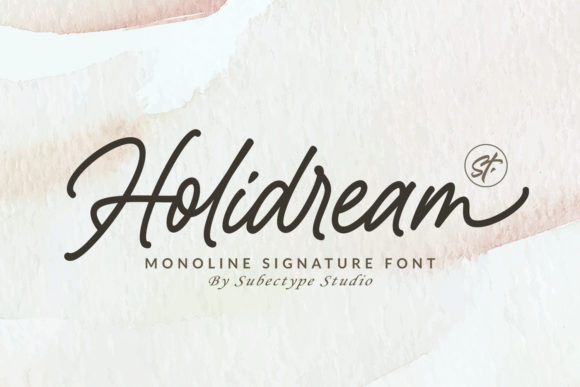 Holidream: A Vintage Script Font for Editorial Branding