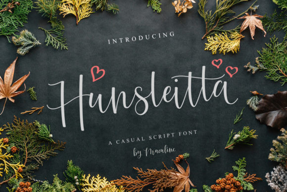 Hunsleitta: A Whimsical Script Font for Editorial Design