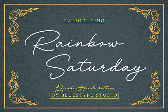 Rainbow Saturday: A Script Font for Polished Brand Identity