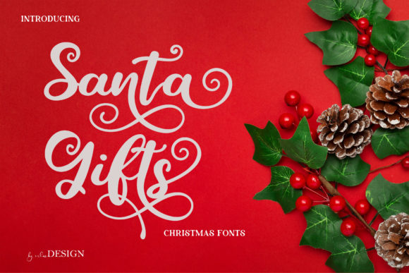 Santa Gifts Typeface: Elevating Editorial Design with Delicate Script