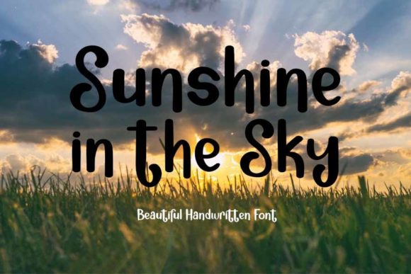 Sunshine in the Sky: A Playful Script Font for Creative Products
